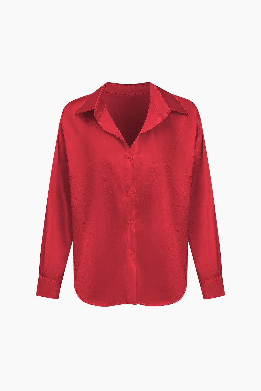Blouse Élégante en Soie Satinée Longue Manche