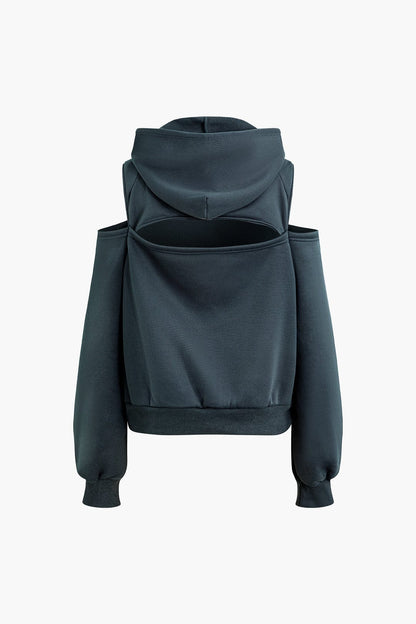 Sweat à Capuche Femme Décolleté Fashion