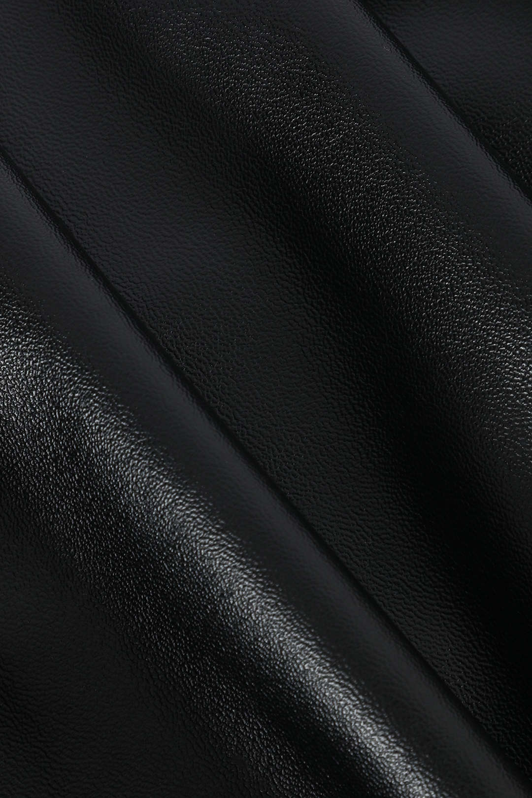 Jupe en Cuir Synthétique Asymétrique Mi-Longue