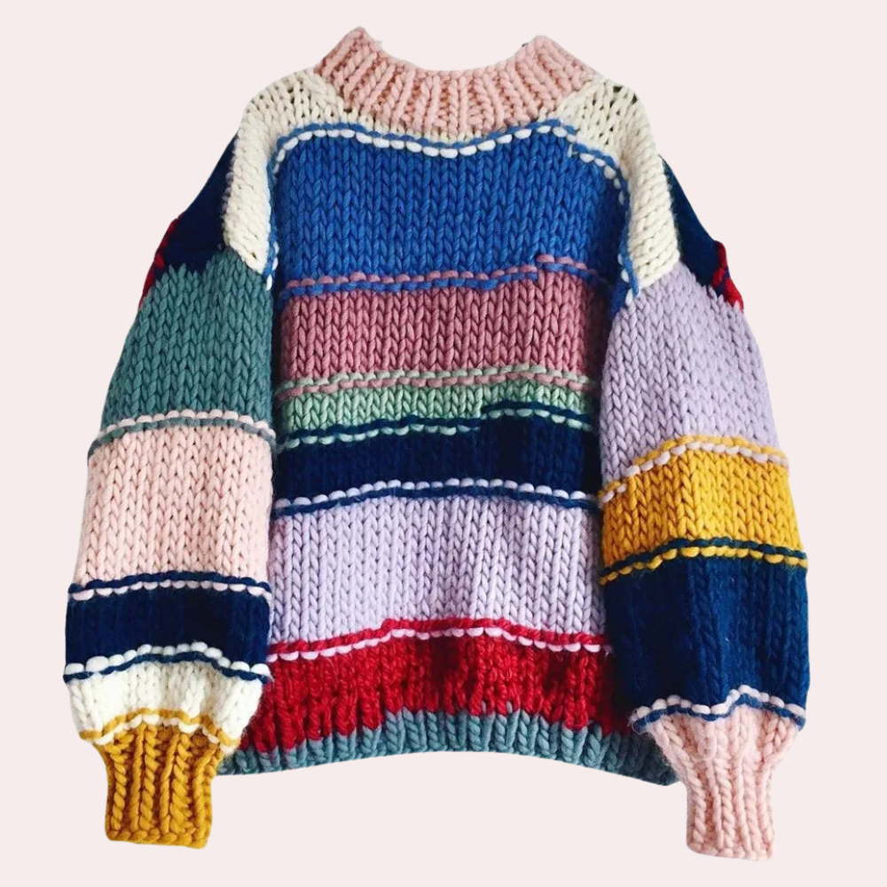 Pull Femme Tricoté Coloré et Doux