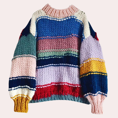 Pull Femme Tricoté Coloré et Doux