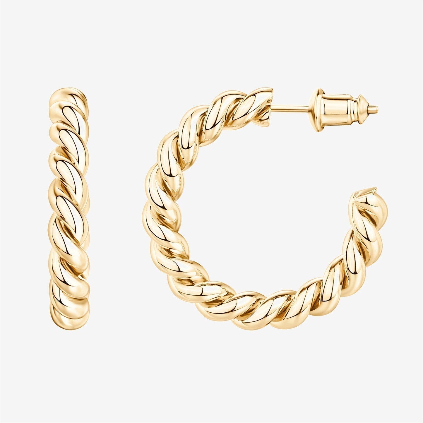 Boucles d’oreilles Femme Effet Corde Style Élégant Intemporel - PanierRoyale