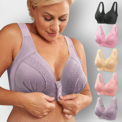Soutien-gorge Femme Coton Confort Fermeture Avant Maintien Naturel - PanierRoyale
