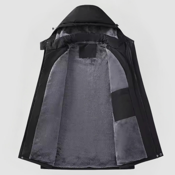 Parka Hiver Homme à Capuche et Fermeture Éclair