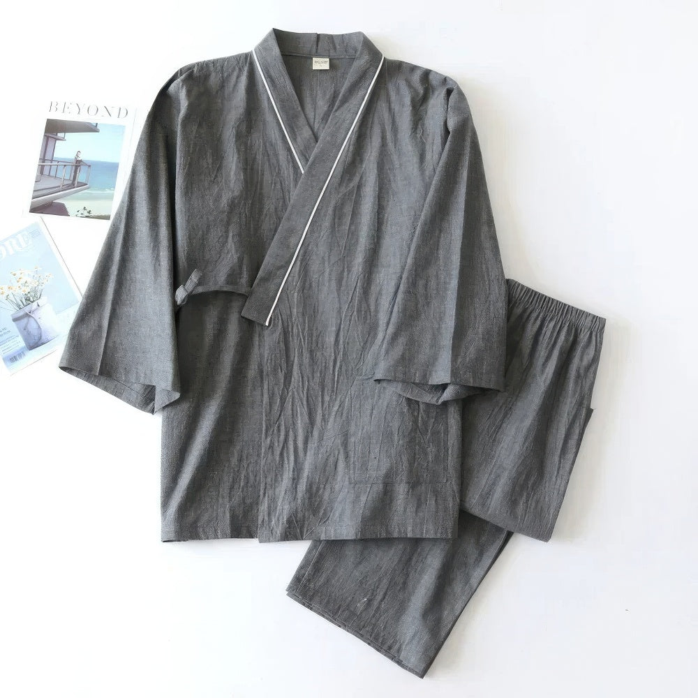 Peignoir Homme en Coton Doux Vert Émeraude