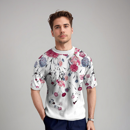 Chemise Homme Manches Courtes Fleurs Été - BerlinGlamour