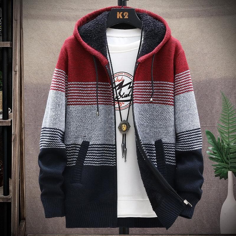 Blouson Homme à Capuche avec Fermeture Éclair Réglable - PanierRoyale
