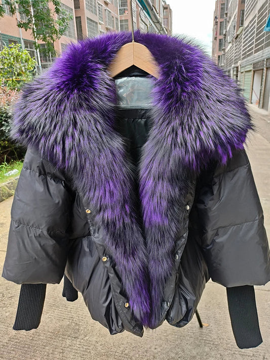 Manteau Femme Hiver Chaud avec Col Amovible - PanierRoyale