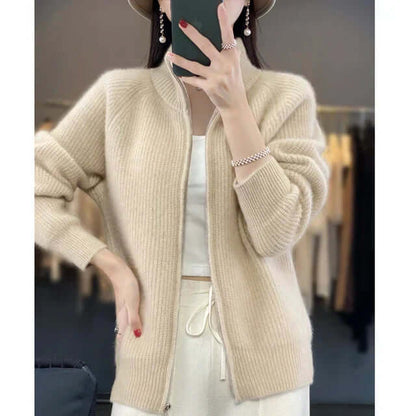 Cardigan Femme Classique à Manches Longues