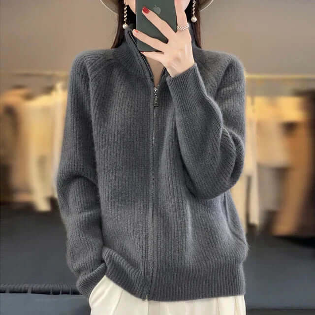 Cardigan Femme Classique à Manches Longues
