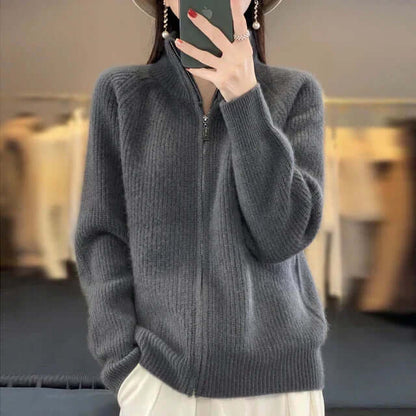 Cardigan Femme Classique à Manches Longues