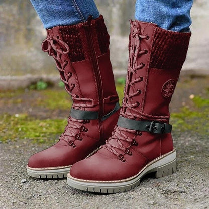 Bottes Hiver Cuir Femmes Élégantes et Confortables