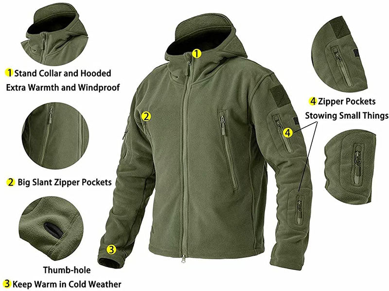 Veste Polaire Homme Imperméable et Chaude