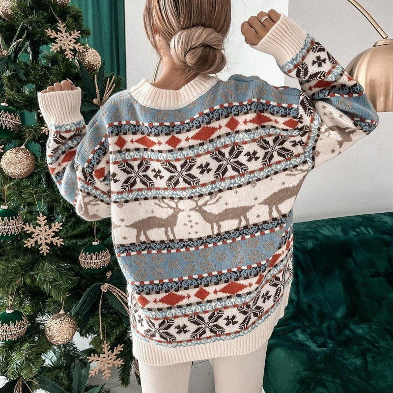 Pullover Femme Chaud et Doux Noël