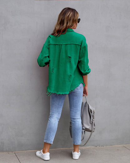 Veste denim femme tendance bleu foncé