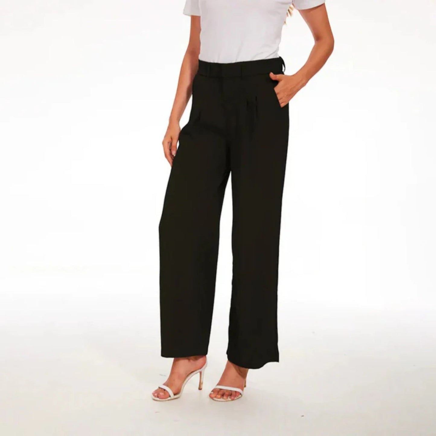 Liora | Pantalon Décontracté À Jambes Larges Pour Femme | Taille Haute