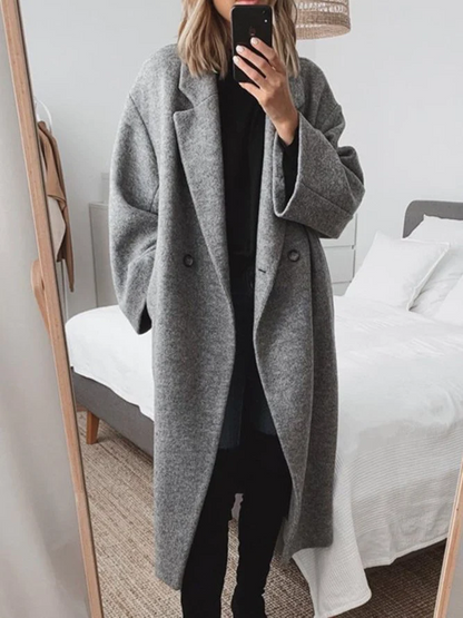 Manteau Femme Long en Laine Douce et Chaud Hiver - PanierRoyale