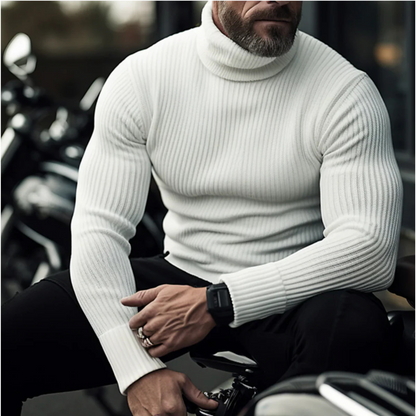 Pull Homme Col Roulé Chaud et Confortable