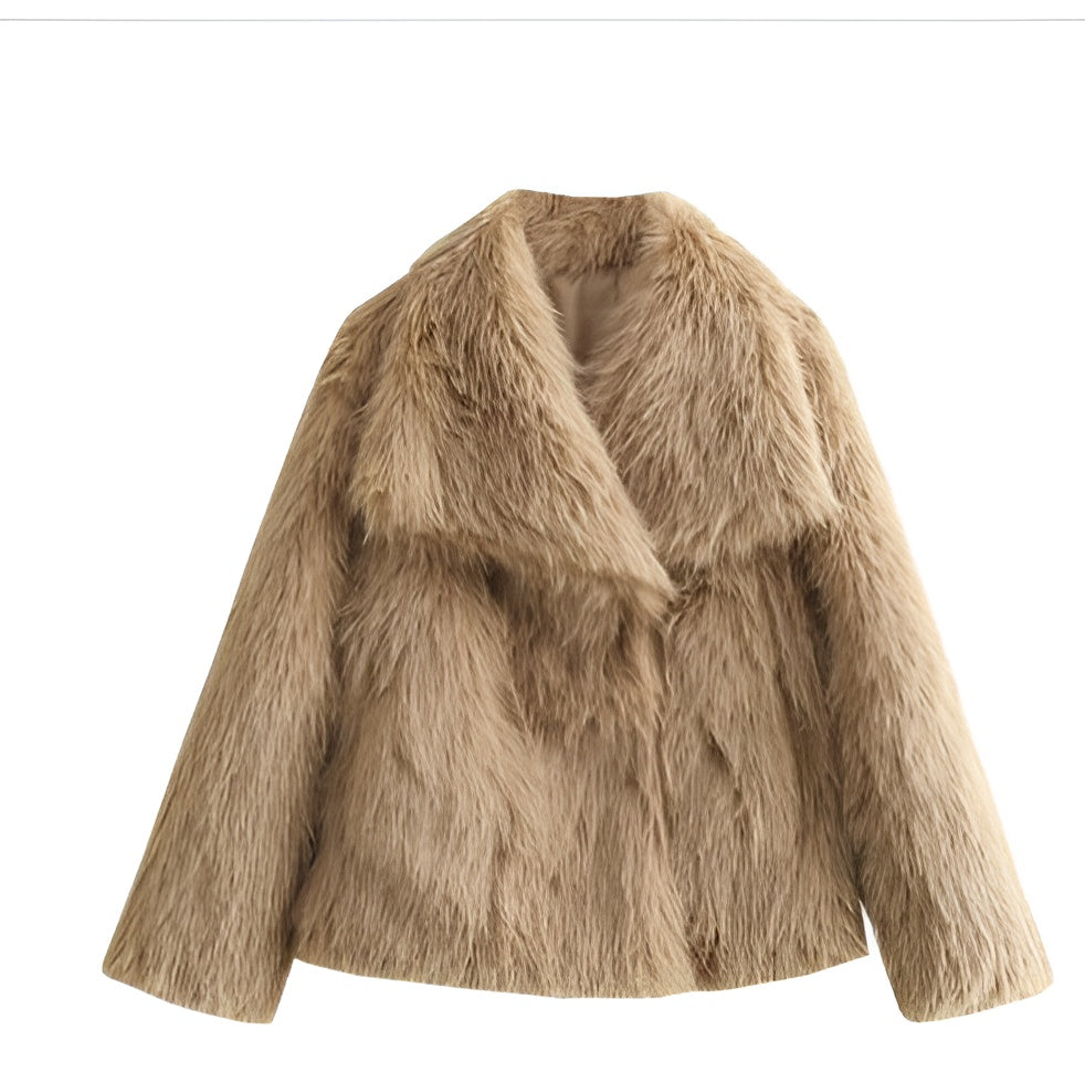 Veste en fausse fourrure douce et élégante