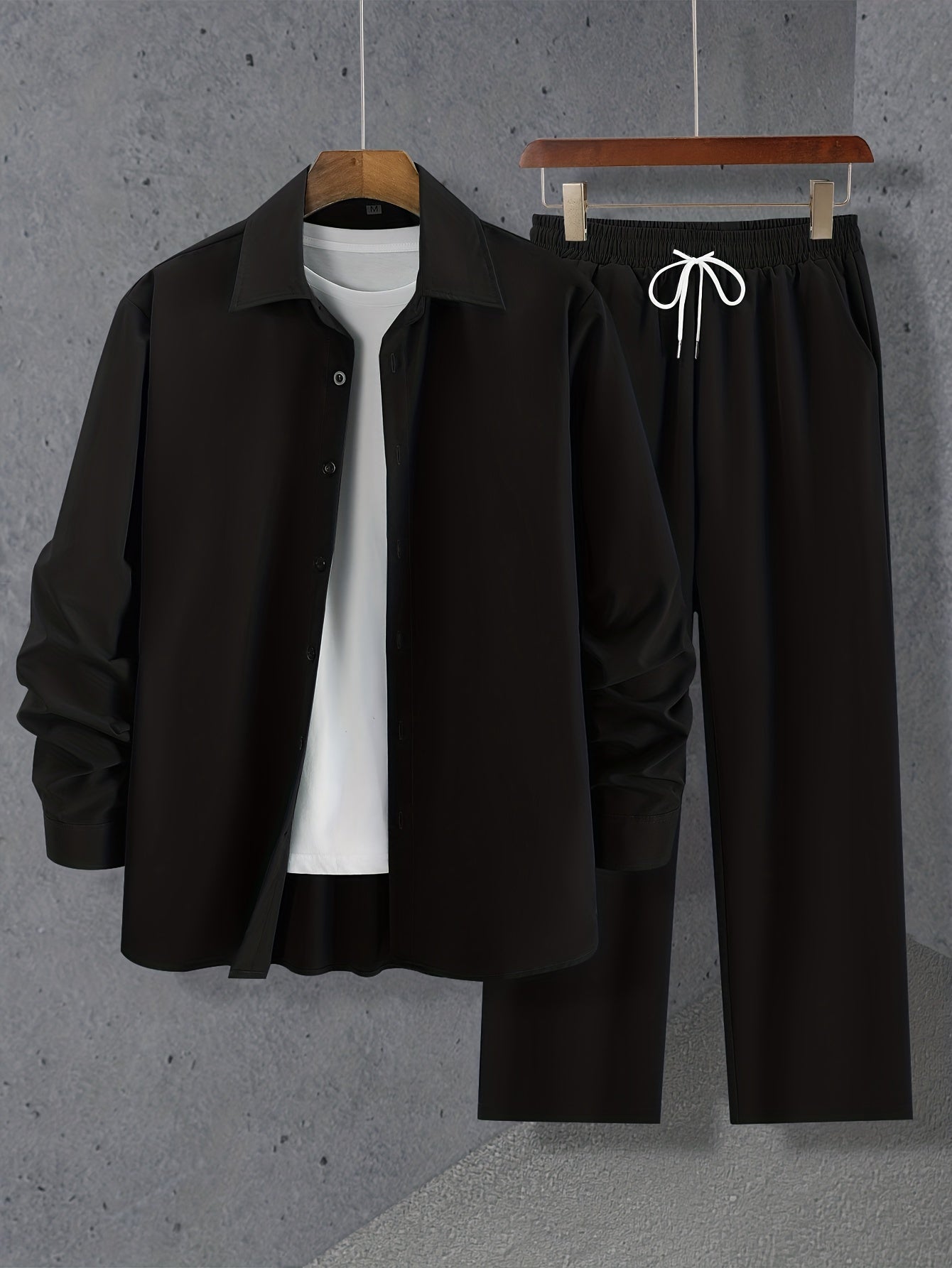 Tenue Décontractée Homme Chemise Et Pantalon Coton - PanierRoyale