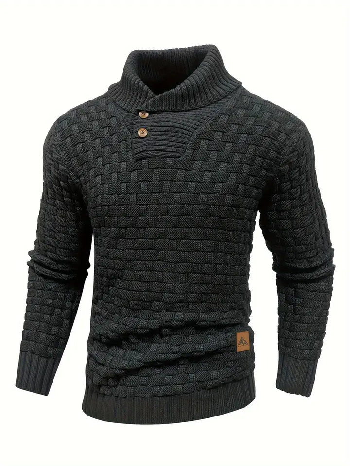 Pull Col Montant en Laine Épaisse