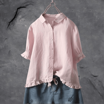 Blouse Femme Manches Bouffantes Décontractée pour Tous les Jours