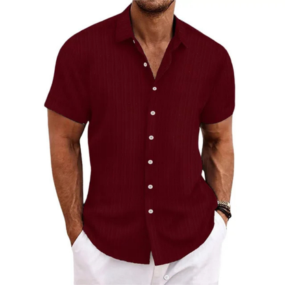 Chemise Homme à Rayures Vertes pour Été
