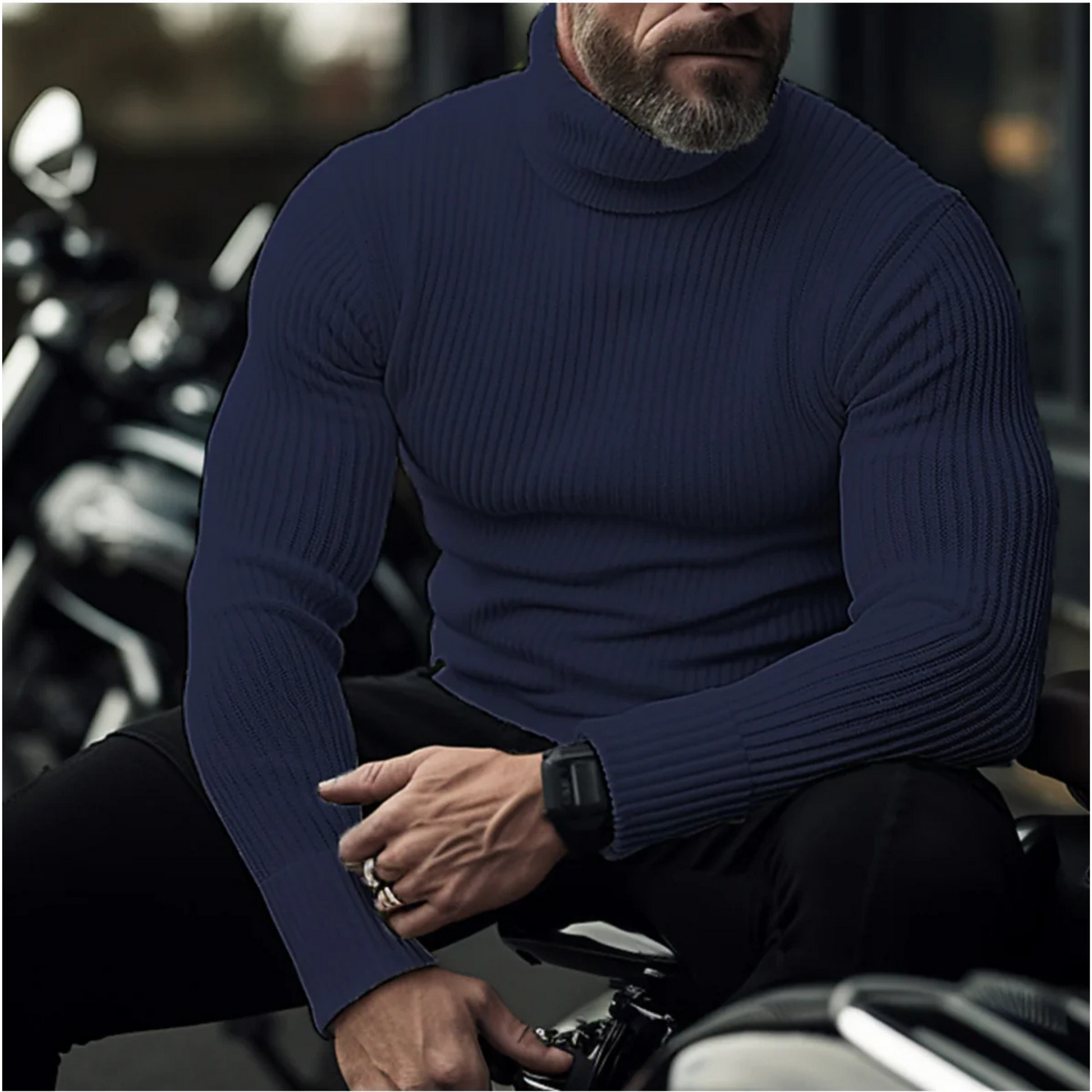 Pull Homme Col Roulé Chaud et Confortable - luxestyle