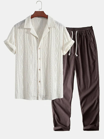 Costume Homme Été Léger | Ensemble 2 Pièces en Coton Doux