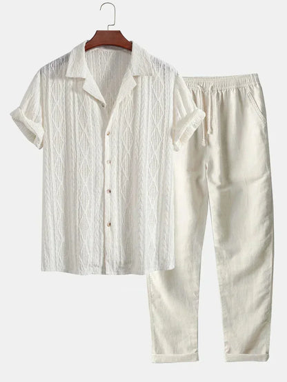 Costume Homme Été Léger | Ensemble 2 Pièces en Coton Doux