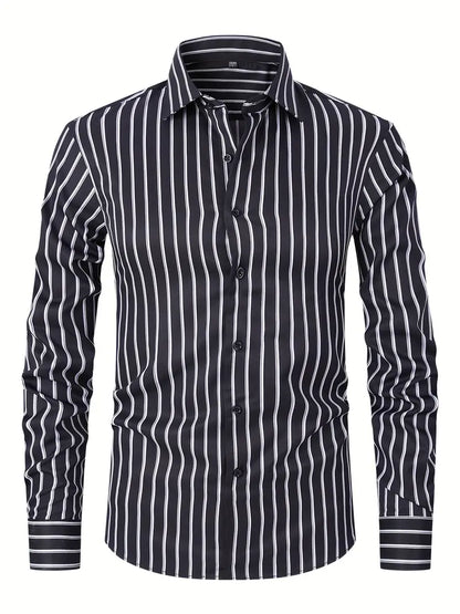 Chemise Homme Classique à Rayures Élégante