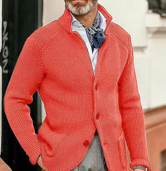 Blazer Homme Élégant col chemisé manches longues