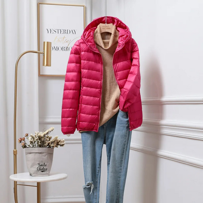 Parka Femme Hiver à Capuche et Fermeture Éclair