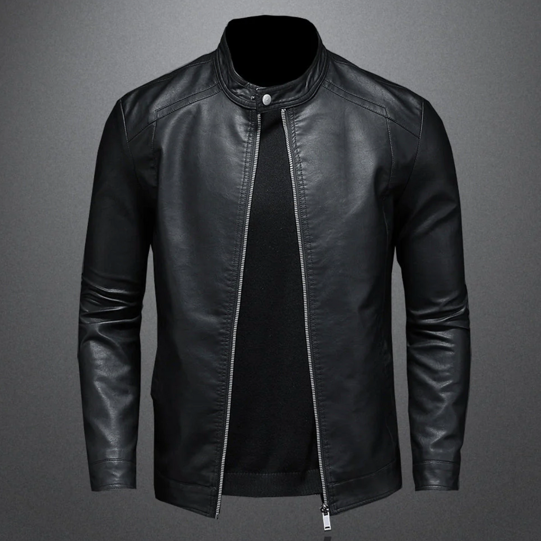 Veste cuir homme zippée tendance urbaine - PanierRoyale