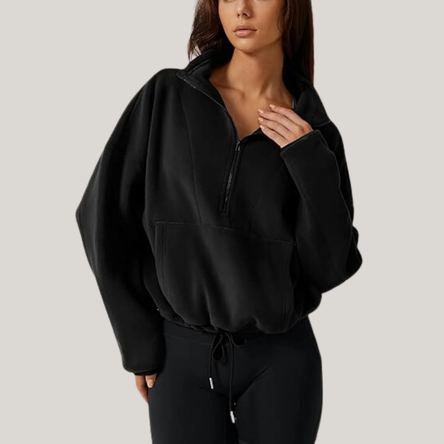Pull femme chic zippé moderne