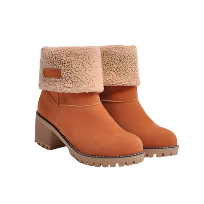 Bottes Femme Hiver Chaudes et Imperméables avec Semelle Antidérapante