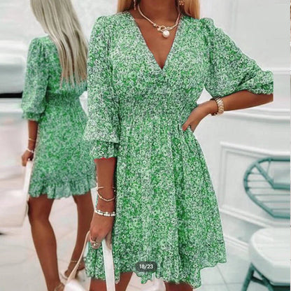 Robe Femme Élégante et Décontractée Taille Midi