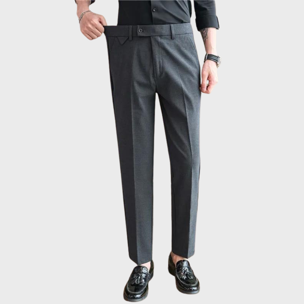 Pantalon Homme Slim Fit Noir Élégant
