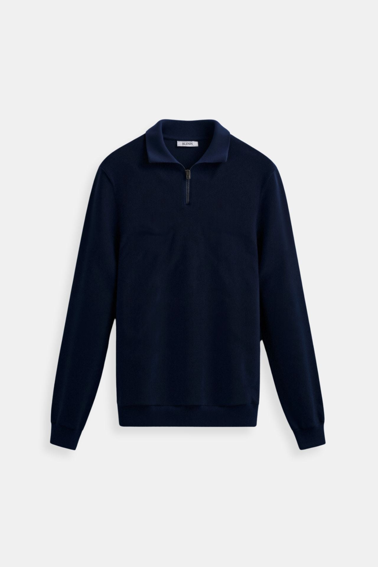 Pull à Capuche avec Fermeture Éclair et Col Contraste