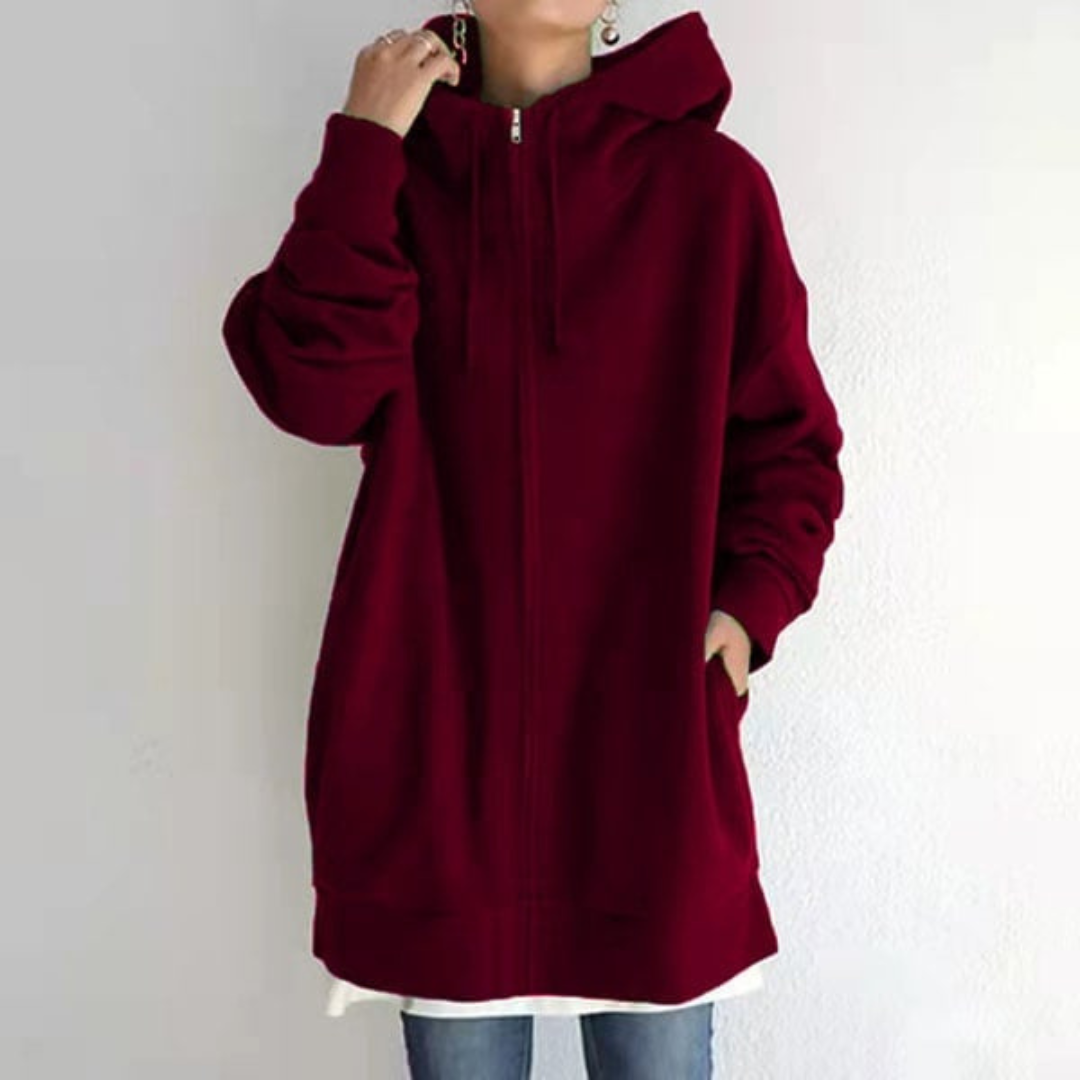 Sweat à Capuche Sport Zippé Noir Unisexe