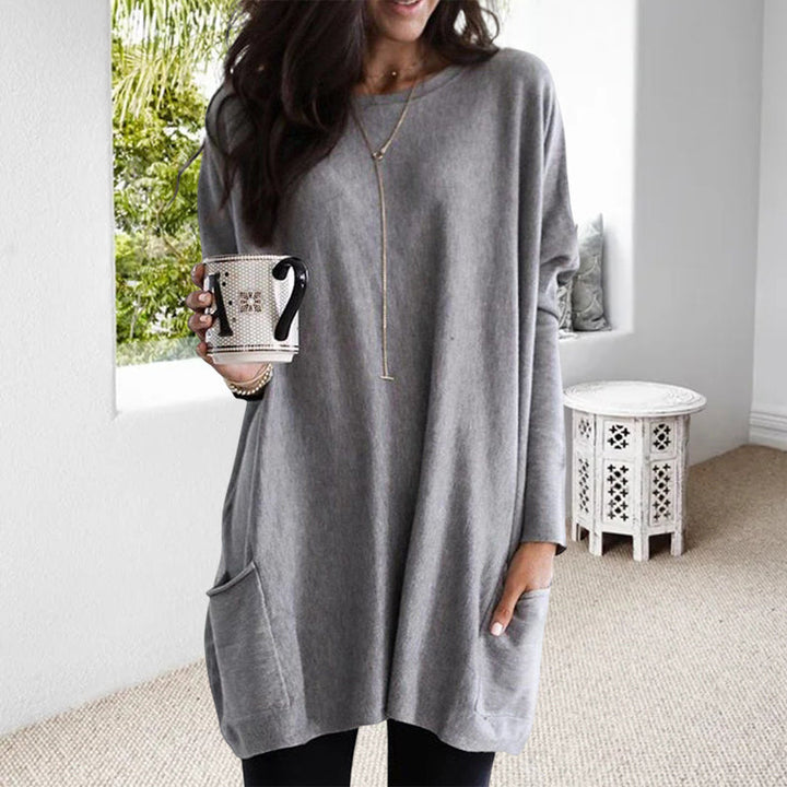 Pull Femme Grand Taille avec Poches pour Hiver
