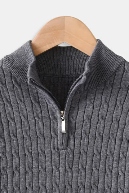 Pull à côtes zippé élégant pour homme