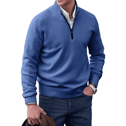 Pull Homme Hiver Doux et Chaude avec Fermeture Éclair