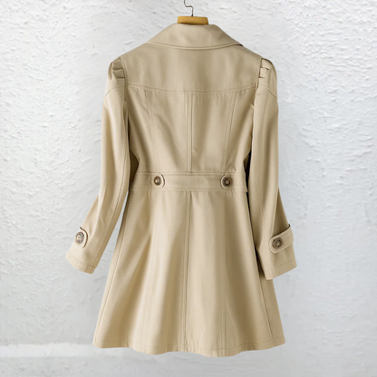 Manteau Trench Femme Coupe Ajustée Style Vintage Classique