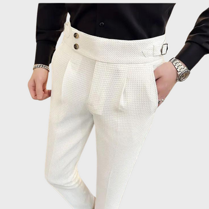 Pantalon Homme Carreaux Élastiqué Haut de Gamme