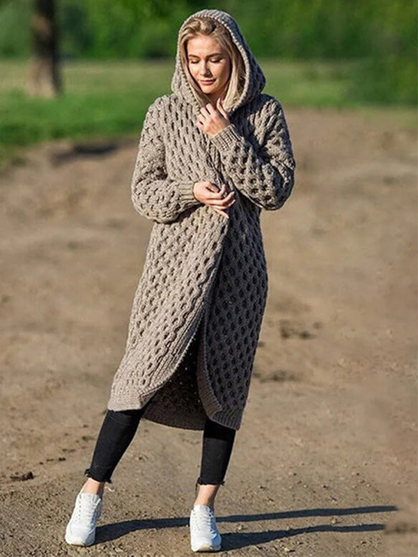 Manteau Femme Long Polaire Chaud et Confortable Beige - PanierRoyale