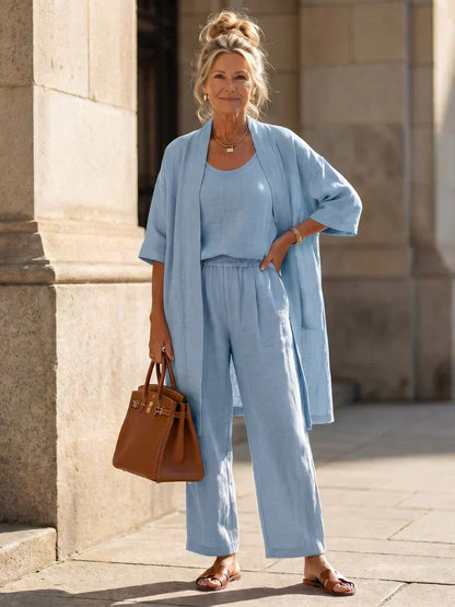 Ensemble Femme Kimono Fluide et Pantalon Ample - PanierRoyale