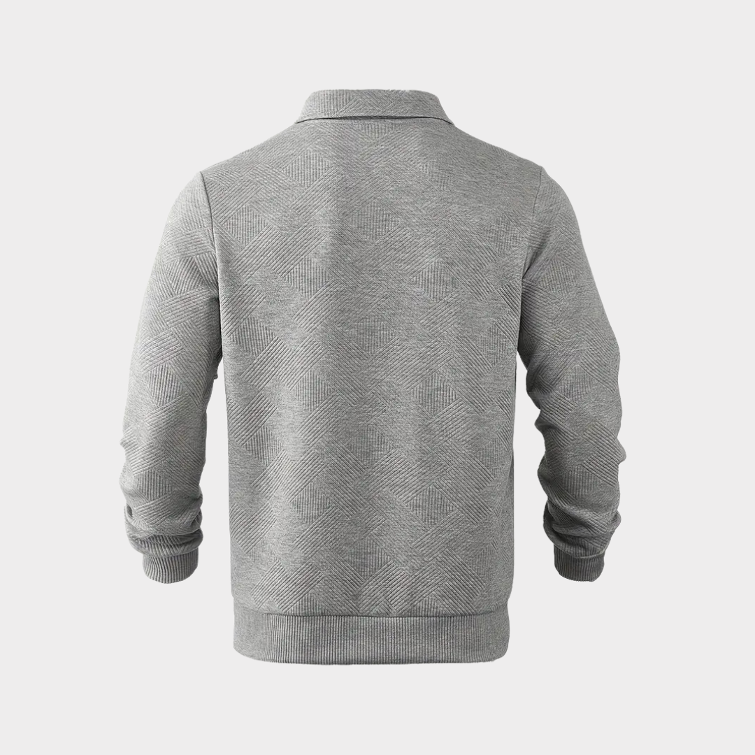 Pull Homme Col Zippé Décontracté