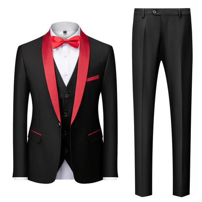 Costume Homme noir Élégant avec Nœud Papillon