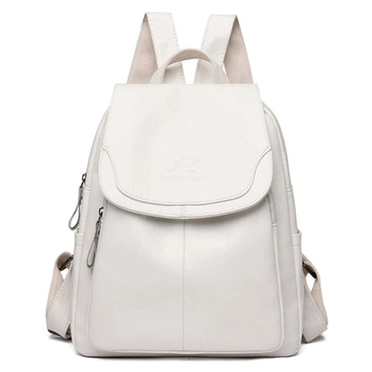 Sac à dos femme cuir noir ajustable